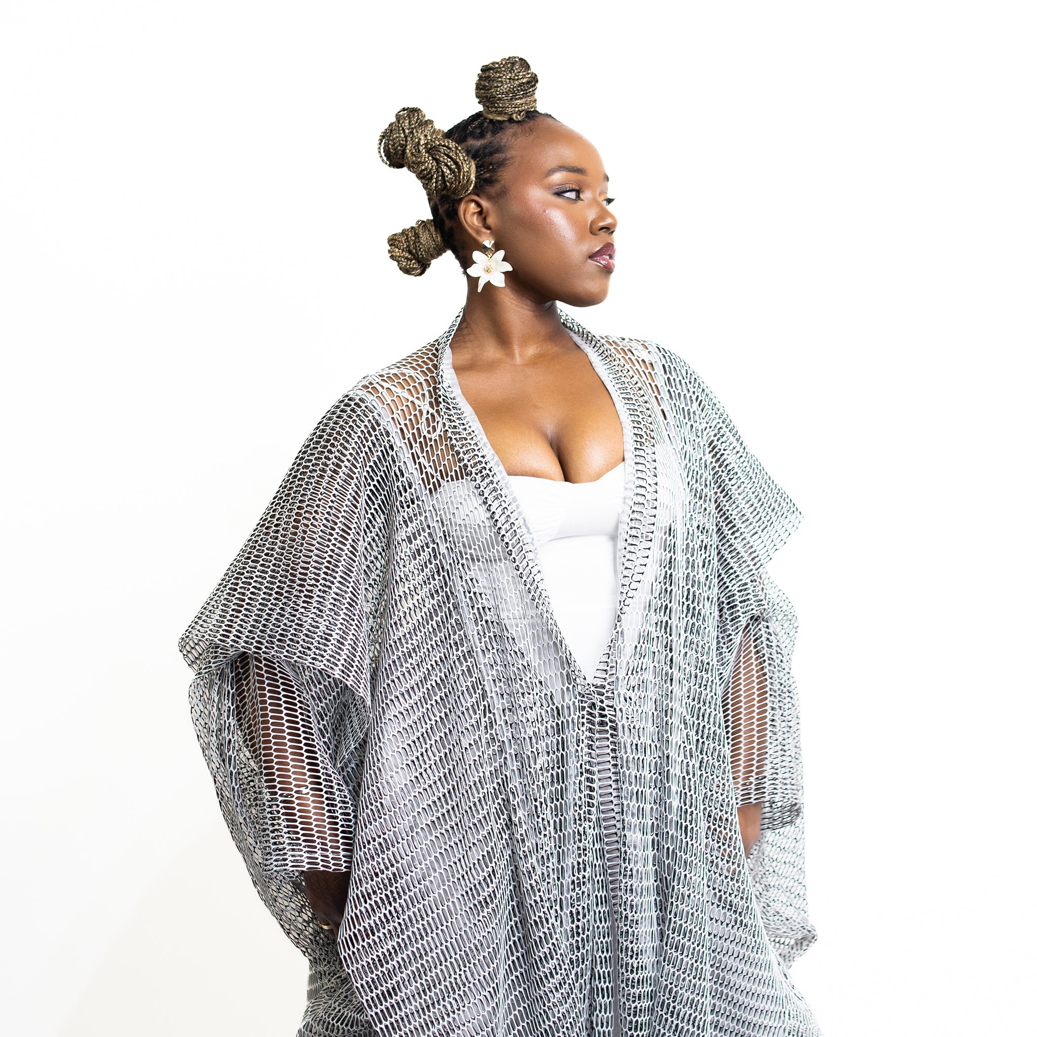 Nígbà yìí Agbádá (White 2pcs Set)