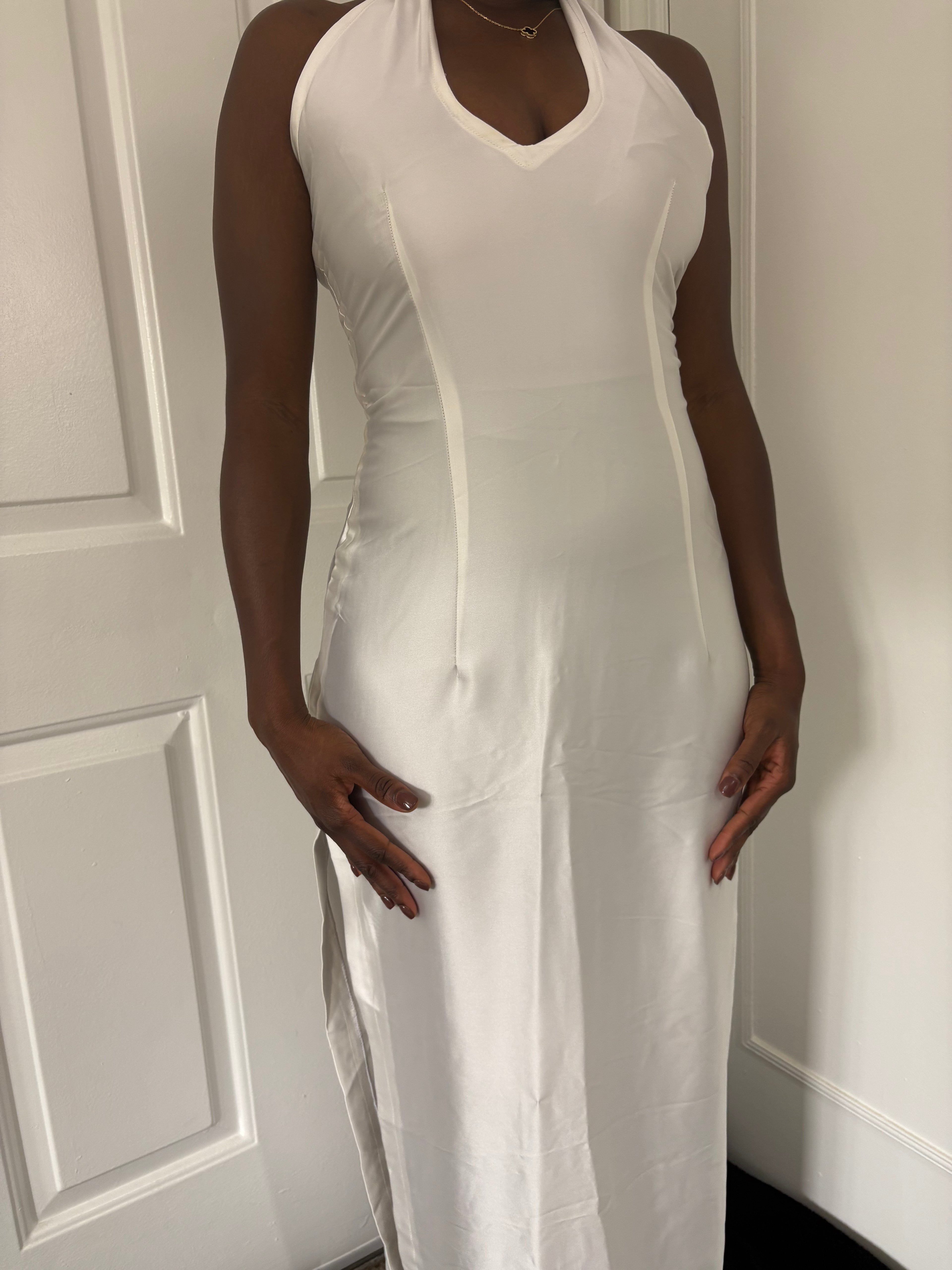 Nígbà yìí Agbádá (White Halter Dress)
