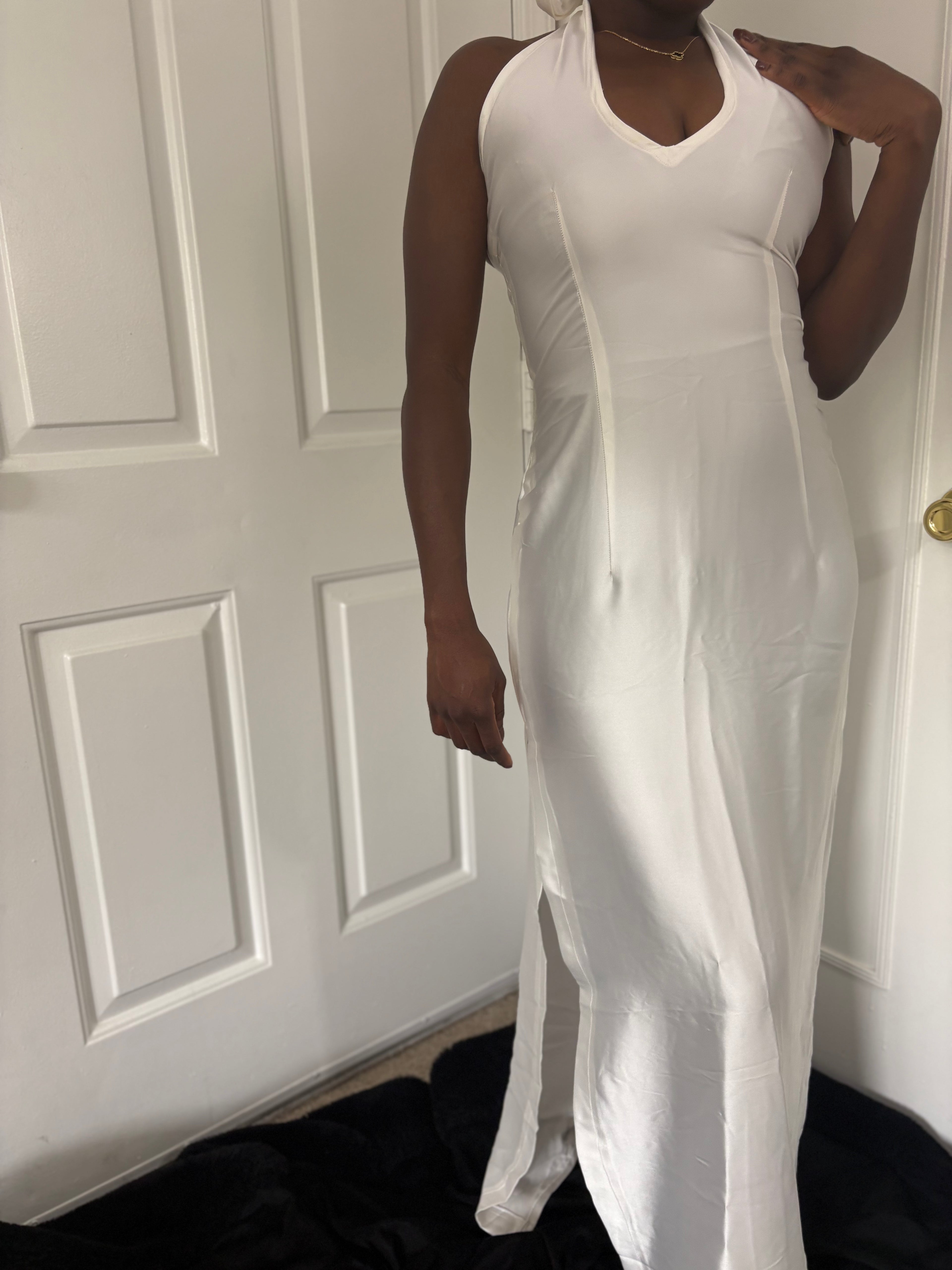 Nígbà yìí Agbádá (White Halter Dress)