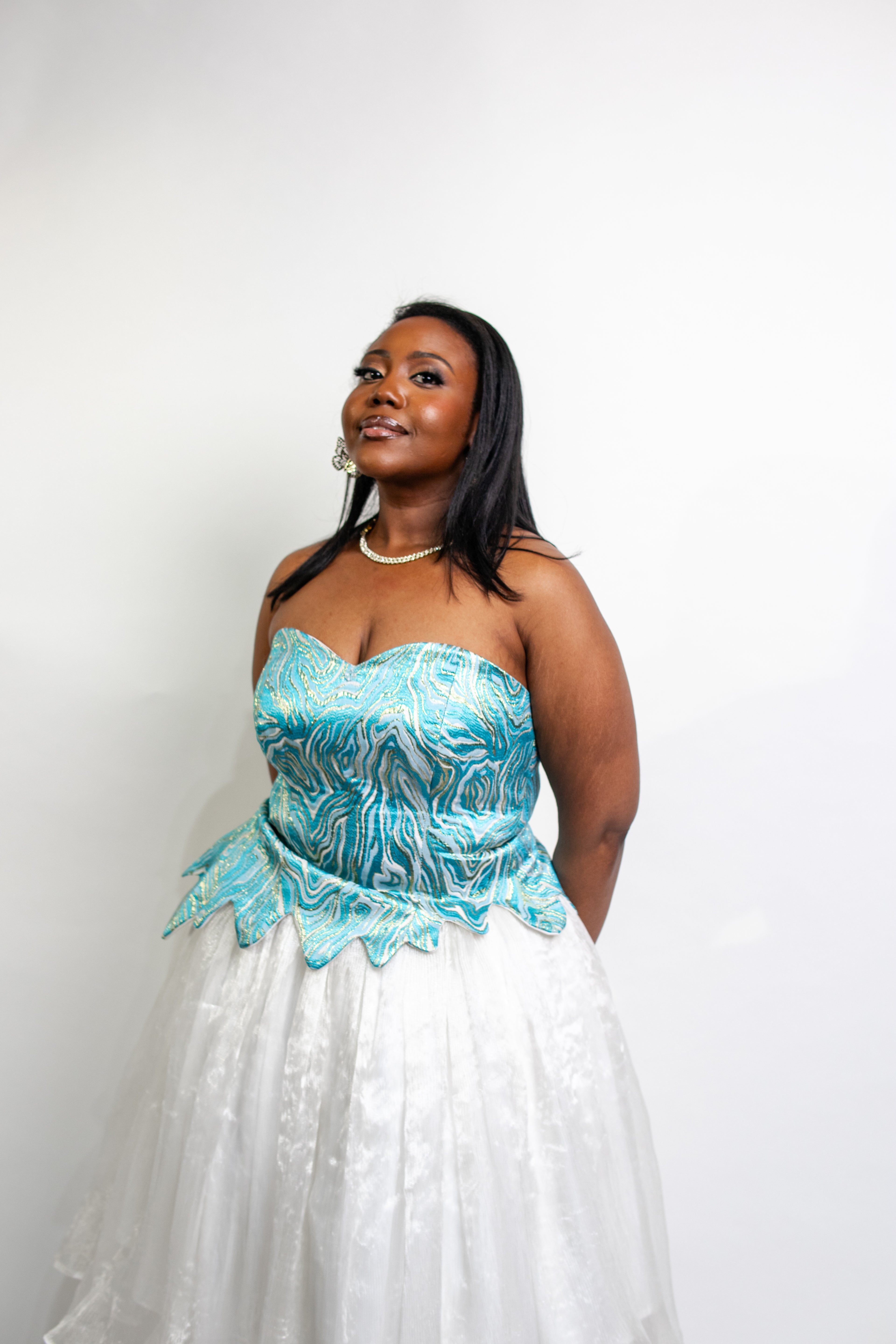 Tánímọ́lẹ̀ (Teal Corset Top)