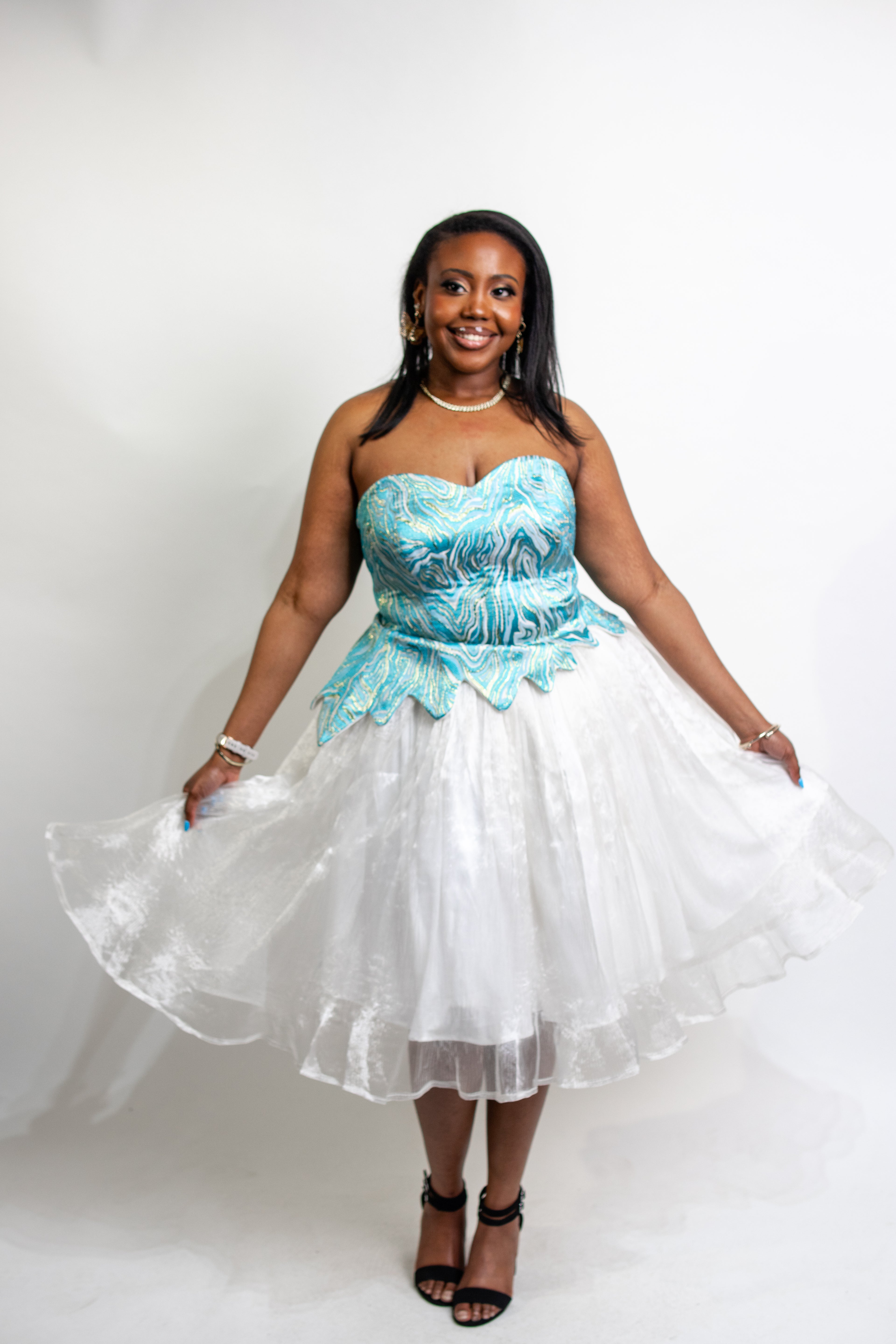 Tánímọ́lẹ̀ (Teal Corset Top)